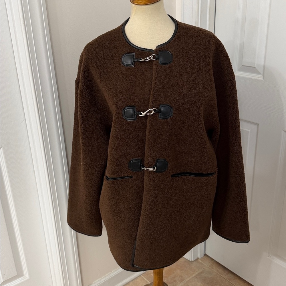 Rebecca Minkoff Shearling Toggle Jacket - Picture 3 of 10